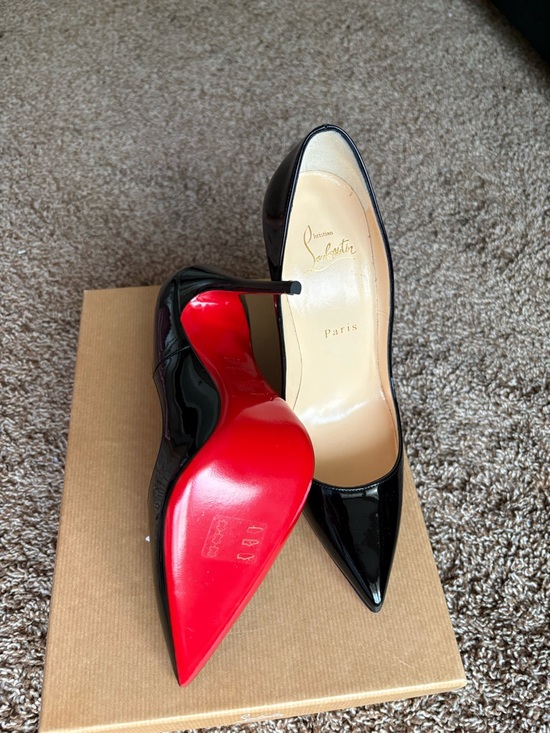 Christian Louboutin Black Patent Leather Pumps with Red Sole